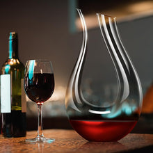 Load image into Gallery viewer, Wine Decanter,Red Wine Carafe,Wine Aerator,100% Hand Blown Lead-free Crystal Glass,Wine Decanters and Carafes,Wine Gift with Luxury Packaging,Wine Accessories (1500ML)
