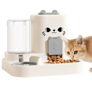 1.6L Auto Gravity Pet Feeder and 0.6L Water Dispenser Set, Automatic Pet Food Water Dispenser, Cage Cat Dog Food and Water Dispenser for Kitten Puppy Bunny Guinea Pig (Green)