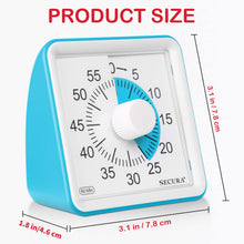Load image into Gallery viewer, Secura 60-Minute Visual Timer, Classroom Timer, Countdown Timer for Kids and Adults, Time Management Tool for Teaching (Blue &amp; Blue)