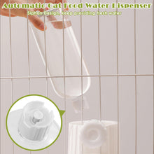 Load image into Gallery viewer, Hanging Automatic Pet Food Water Dispenser, 1L Auto Gravity Pet Feeder and 1L Water Dispenser Set, 34oz Cage Cat Dog Food and Water Dispenser for Kitten Puppy Bunny Guinea Pig (White)