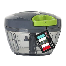 Load image into Gallery viewer, Manual Food Chopper Vegetable Cutter, Hand String Vegetable Chopper Onions Cutter for Vegetable Fruits Nuts BPA Free Food Safe Material, 550ml Gray