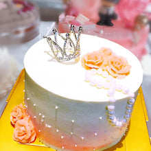 Load image into Gallery viewer, Gold Crown Cake Topper, 6 Pieces Happy Birthday Cake Toppers, Princess Crown Cake Decorations, Mini Crowns for Flower Arrangements, Birthday, Wedding, Party Decor (Gold-Ⅰ, 6)
