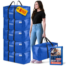 Load image into Gallery viewer, ClearSpace Extra Heavy Duty Moving Bags with Zipper, 6 Pack – Extra Large Storage Bags for Clothes, Moving Boxes or Packing for Organization - Clothing Storage with Carrying Handles