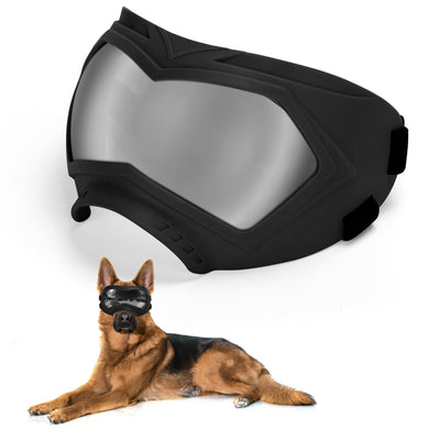 Large Dog Sunglasses Dog Goggles Pet Glasses Pet Eyewear with Adjustable Strap, Glasses for Medium Large Dog Swimming Skating Glasses Windproof Dustproof UV Proof (Black-Colorful)