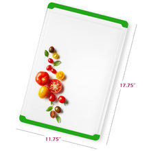 Load image into Gallery viewer, Large Cutting Boards for Kitchen - 18 x 12 Inch Plastic Dishwasher Safe Cutting Board with Deep Juice Groove - Non-Slip, Durable Carving Board for Vegetables, Fruits and Meats