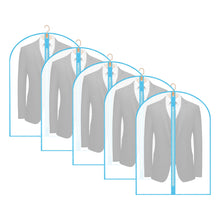 Load image into Gallery viewer, Garment Bags Cover for Hanging Clothes Gowns, 23.6’’×39.1’’,5 Pack Black