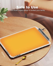 Load image into Gallery viewer, Food Warming Mat, iTRUSOU Electric Warming Tray Full Surface Heating to Keep Food Warm or Thawing, Versatile Food Warmer with 3 Temperature Setting for Parties Buffets Gatherings Holidays Daily Use