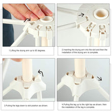 Load image into Gallery viewer, Collapsible Pasta Drying Rack - Spaghetti Noodle Drying Rack with 10 Bar Handles White