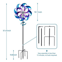 Load image into Gallery viewer, WONDER GARDEN Wind Spinners Outdoor - 2 Pack Small Metal Flamingo Wind Spinner Windmill, Wind Sculpture for Yard Patio Lawn Decor