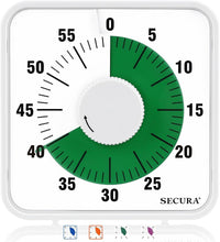 Load image into Gallery viewer, Secura 60-Minute Visual Countdown Timer, 7.5-Inch Oversize Classroom Visual Timer for Kids and Adults, Durable Mechanical Kitchen Timer Clock with Magnetic Backing (Blue)
