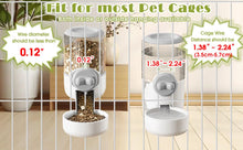 Load image into Gallery viewer, 0.9L Hanging Automatic Cat Water Dispenser, 1.3L Auto Gravity Pet Feeder, Cage Cat Dog Food and Water Dispenser Set for Kitten Puppy Bunny Guinea Pig (Gray)