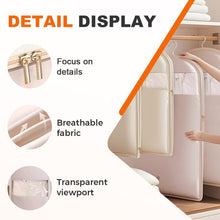 Load image into Gallery viewer, Space Saving Hanging Garment Bag with Self Compression Zipper, 2025 New Lightweight Clothes Dust Cover Storage Bag, Multifunctional Wardrobe Organizer for Travelers (Transparent, Small)