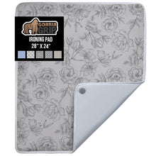 Load image into Gallery viewer, Ironing Board Cover and Pad, Silicone Coating, Thick Scorch Resistant Padding, Heavy Duty Iron Covers Standard Boards, Hook and Loop Fastener Strap, Silver, 15x54