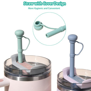 6PCS Extra Long Silicone Straws with Covers, Reusable Straws for 40 oz Tumbler, Compatible with Stanley 40oz Tumbler