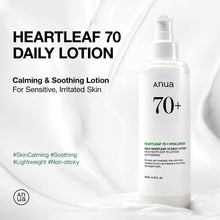 Load image into Gallery viewer, Anua Heartleaf Daily Lotion, Face Moisturizer with Hyaluronic Acid for Sensitive Skin, Lightweight, Korean Skin Care (200ml, 6.76 fl.oz.)