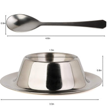 Load image into Gallery viewer, Stainless Steel Egg Cup Holder Set with Spoon for Soft Boiled Egg Holder Tableware Kitchen Tools