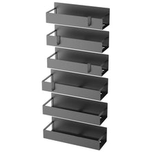 Load image into Gallery viewer, Metal 4 Pack Magnetic Spice Storage Rack Organizer for Refrigerator and Oven, Black Fridge Organizers and Storage