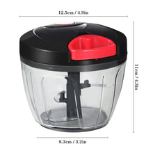 Load image into Gallery viewer, Manual Food Chopper Vegetable Cutter, Hand String Vegetable Chopper Onions Cutter for Vegetable Fruits Nuts BPA Free Food Safe Material, 550ml Gray