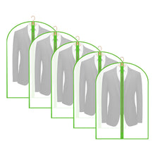 Load image into Gallery viewer, Garment Bags Cover for Hanging Clothes Gowns, 23.6’’×39.1’’,5 Pack Black