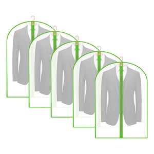 Garment Bags Cover for Hanging Clothes Gowns, 23.6’’×39.1’’,5 Pack Black