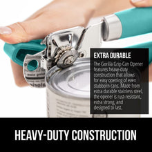 Load image into Gallery viewer, Heavy Duty Stainless Steel Smooth Edge Manual Can Opener and Bottle Openers, Soft Ergonomic Handle, Oversized Handheld Easy Turn Knob, Multifunctional Kitchen Tool, Black