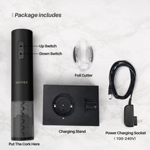 Load image into Gallery viewer, Secura Electric Wine Opener, Automatic Bottle Corkscrew Opener with Foil Cutter, Rechargeable (Champagne Gold)