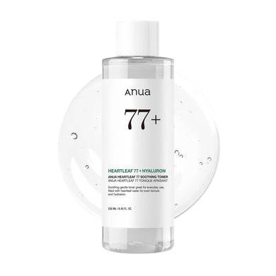 Anua Heartleaf 77 Soothing Toner I pH 5.5 Trouble Care, Calming Skin, Refreshing, Hydrating, Purifying, Cruelty Free, Vegan,(250ml / 8.45 fl.oz.)