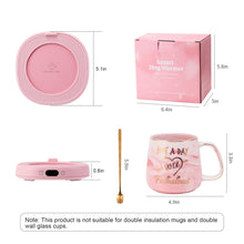 Load image into Gallery viewer, Coffee Mug Warmer &amp; You are Awesome Mug Set, Electric Cup Warmer for Desk Office Home, Beverage Warmer with 3 Temperature Setting, 8-Hours Auto Shut Off, Best Birthday Present Ideas for Women