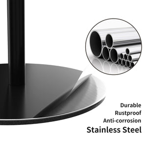 Toilet Paper Holder Stand and Dispenser for 4 Spare Rolls, Stainless Steel Free-Standing Toilet Tissue Paper Roll Storage Shelf