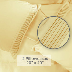 Secura Queen Bed Sheet Set, 4pcs Bedding Sheets & Pillowcases, Soft Microfiber 1800 Thread Count 16" Deep Pocket Luxury Bed Sheets - Hypoallergenic, Wrinkle & Fade Resistant (Black)