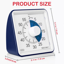 Load image into Gallery viewer, Secura 60-Minute Visual Timer, Classroom Timer, Countdown Timer for Kids and Adults, Time Management Tool for Teaching (Blue &amp; Blue)