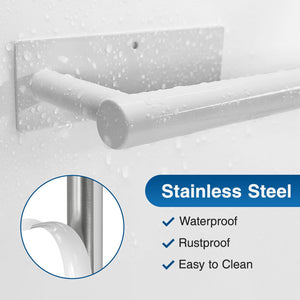 Paper Towel Holder - Self-Adhesive or Drilling, Brushed Nickel, Wall Mounted, SUS304 Stainless Steel Kitchen Roll Dispenser Under Cabinet