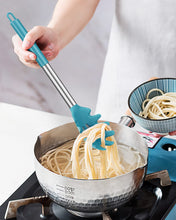 Load image into Gallery viewer, Pack of 2 Silicone Pasta Fork, Kitchen Heat Resistant Noodle Spoon Server, BPA Free Spaghetti Strainer, Best Cooking Tools (GRAY-BLUE)