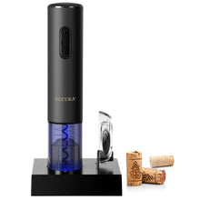 Load image into Gallery viewer, Secura Electric Wine Opener, Automatic Bottle Corkscrew Opener with Foil Cutter, Rechargeable (Champagne Gold)