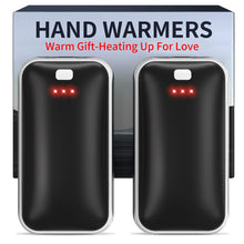 Load image into Gallery viewer, Hand Warmers Rechargeable, 2 Pack Electric Hand Warmer, Reusable Portable Pocket Heater USB Handwarmers, Gifts for Men, Women, Indoor, Outdoor, Hiking, Skiing, Camping, Hunting Accessories