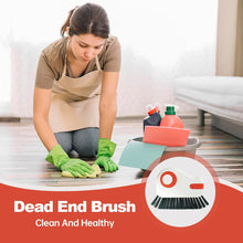 Load image into Gallery viewer, 2 in 1 Groove Cleaning Brush Window Track Cleaning Tools, 2024 New Hard Bristle Crevice Cleaning Brush with Hidden Scraper, Shutter Door Window Track Kitchen Cleaning Brushes Kit (1, Orange)