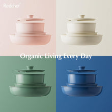 Load image into Gallery viewer, Redchef Ceramic Pots and Pans Set Non Stick, Nonstick Kitchen Cookware Sets, Non Toxic Pots and Pans Set Non Stick, PFAS PFOA &amp; PTFE Free, Nonstick Frying Pans Set, Ceramic Pan Skillet, RV Cookware
