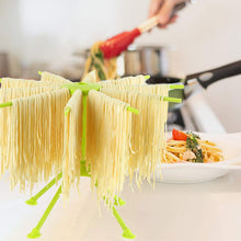 Load image into Gallery viewer, Collapsible Pasta Drying Rack - Spaghetti Noodle Drying Rack with 10 Bar Handles White