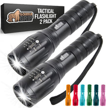 Load image into Gallery viewer, Powerful LED Tactical Flashlight, 750 FT High Lumens 5 Adjustable Modes, Water Resistant, Ultra Bright Zoom Flashlights, Small Mini Flash Light, Camping, Night Dog Walking, Turquoise