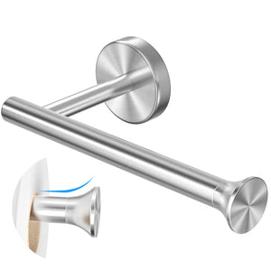 Toilet Paper Holder Wall Mount Bathroom Paper Roll Holder Tissue Handle Stainless Steel for Farmhouse Kitchen Matte Black