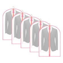 Load image into Gallery viewer, Garment Bags Cover for Hanging Clothes Gowns, 23.6’’×39.1’’,5 Pack Black