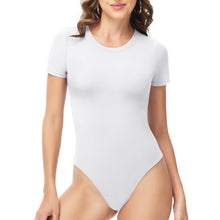 Load image into Gallery viewer, TNNZEET Body Suits for Womens - Short Sleeve Round Neck Outfits T Shirts | Tummy Control Bodysuits Blouse, Outfits Leotards for women, Compression Tops, Business Casual 2026