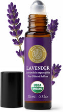 Load image into Gallery viewer, Silk Road Organic Lavender Essential Oil Roll On for Stress Relief, Sleep, Calm &amp; Relaxation | USDA Certified Aromatherapy Roller (10 ml)