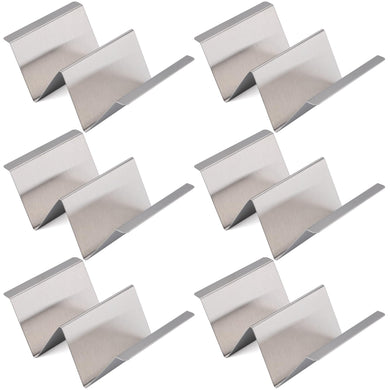 Stainless Steel Taco Holder Stand Set of 4 - Stylish Rack Holds Up to 2 Tacos Each,Stylish Taco Rack with Handles