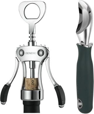 Beneno Wine Opener with Ice Cream Scoop Bundle