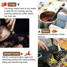 Load image into Gallery viewer, Kitchen Utensil Set - 11 Cooking Utensils - Colorful Silicone Kitchen Utensils - Nonstick Cookware with Spatula Set - Colored Best Kitchen Tools Kitchen Gadgets (Khaki)