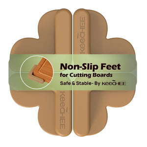 Silicone Non-Slip Feet for Cutting board, Preventing Cutting Injuries in the Kitchen Chopping Boards Feet for Kitchen Safe, Warm Gifts for Kitchen & Home Protector (Brown)