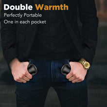 Load image into Gallery viewer, 2 Pack Hand Warmers Rechargeable, Portable Electric Hand Warmers Reusable, USB 2 in 1 Handwarmers, Outdoor/Indoor/Warm Gifts for Men Women Kids