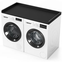 Load image into Gallery viewer, SpaceAid Washer Dryer Countertop, Laundry Wood Shelf Topper with Edge, 54&quot; Width x 27.5&quot; Depth Cover Guard Organizer for Washer and Dryer Laundry Hamper Counter Storage Organization (Black)
