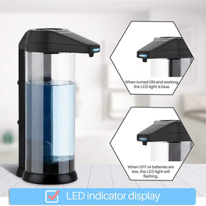 Secura 17oz Automatic Liquid Soap Dispenser, Touchless Battery Operated Hand Soap Dispenser with Adjustable Soap Dispensing Volume Control Dial, Personal Care Dispenser for Household Use (Chrome)